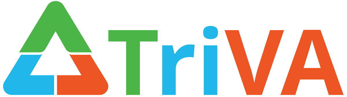 TriVA logo with a stylized triangle design